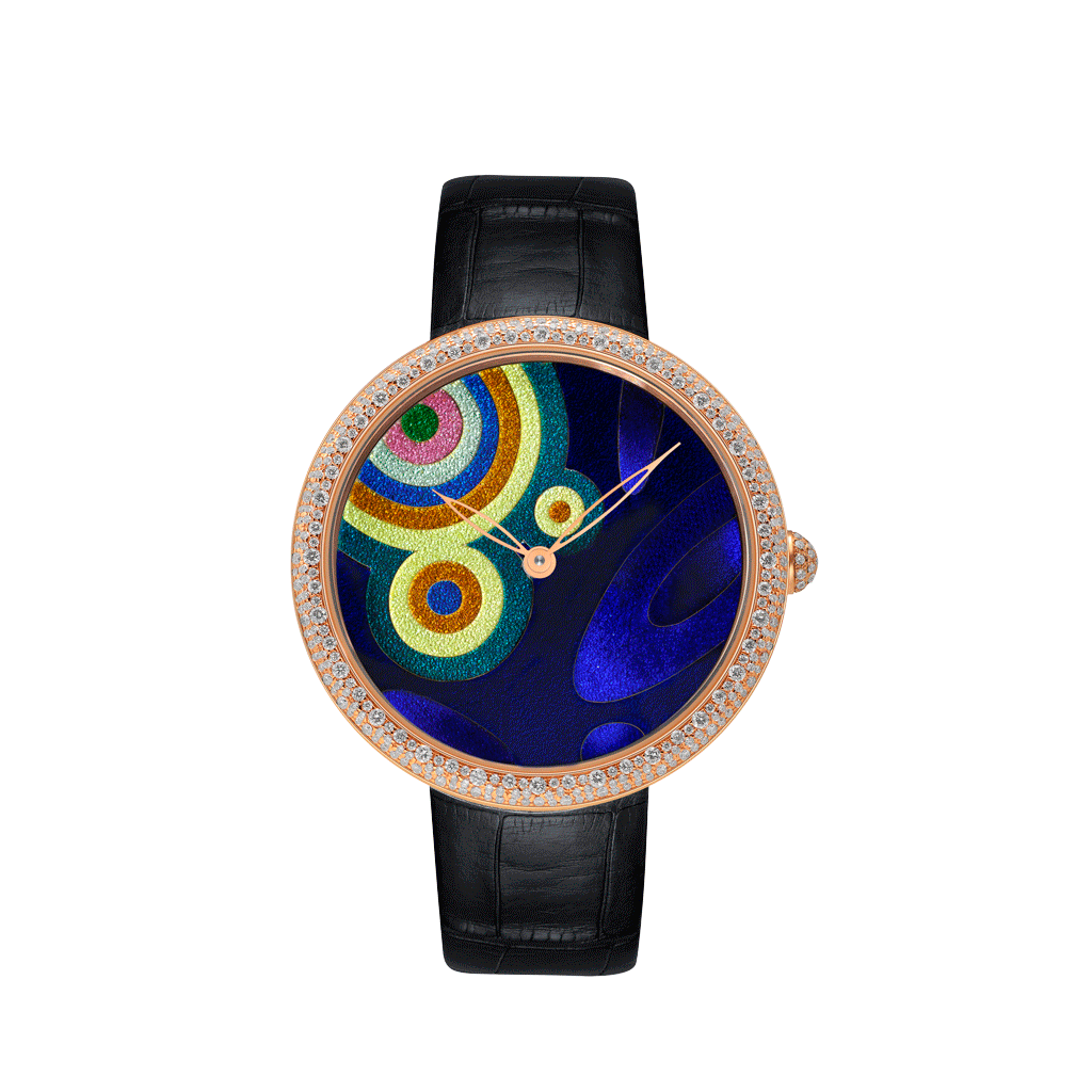 表盘上倒写的“福”字寓意“鼠年到，福气到”