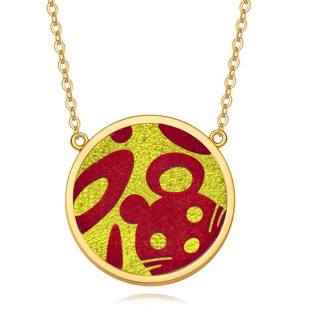 鼠你有福掐丝珐琅锁骨链