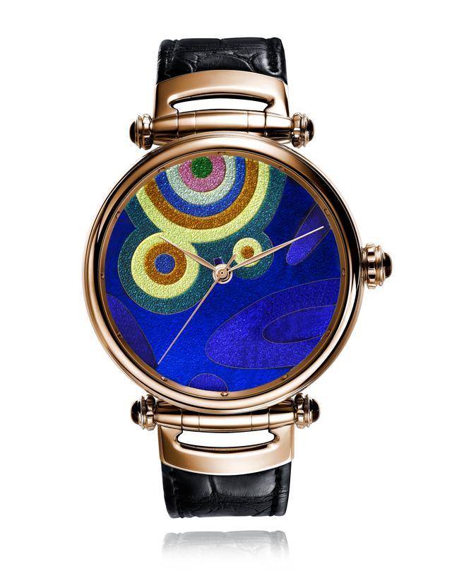 庚子黄金掐丝珐琅腕表（孔氏壳款）